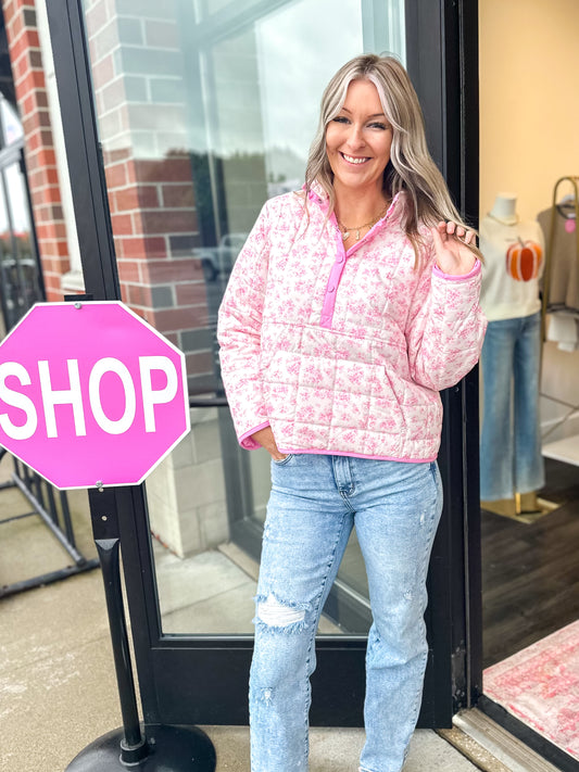 Quinn Quilted Floral Print Jacket