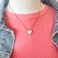 White Heart Necklace