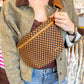 Westlyn Woven Bum Bag - Checkered Coffee