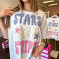 Stars + Stripes Patchwork Top - Off White