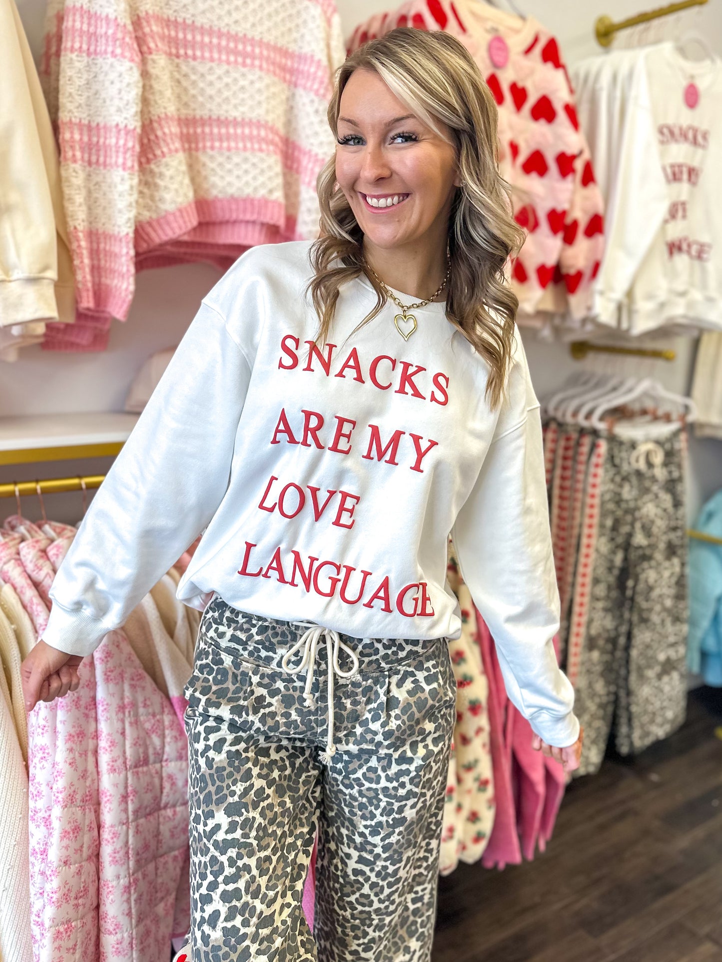 Snacks Are My Love Language Pullover