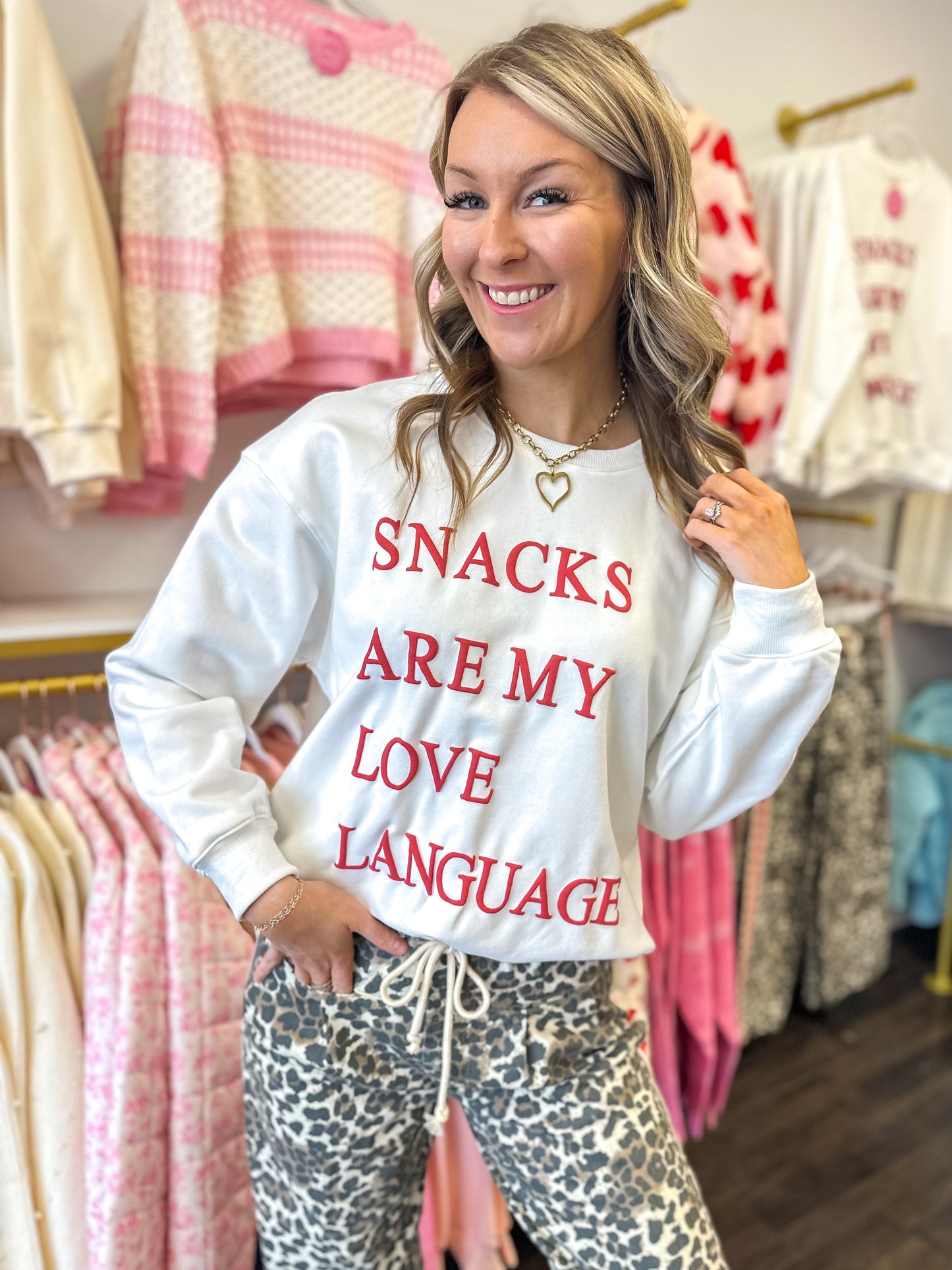 Snacks Are My Love Language Pullover