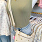 Chic Gold Studded Westlyn Bum Bag - Cream
