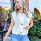 Beverly Button Knit Vest Top