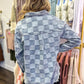 Checkered Chic Denim Shacket