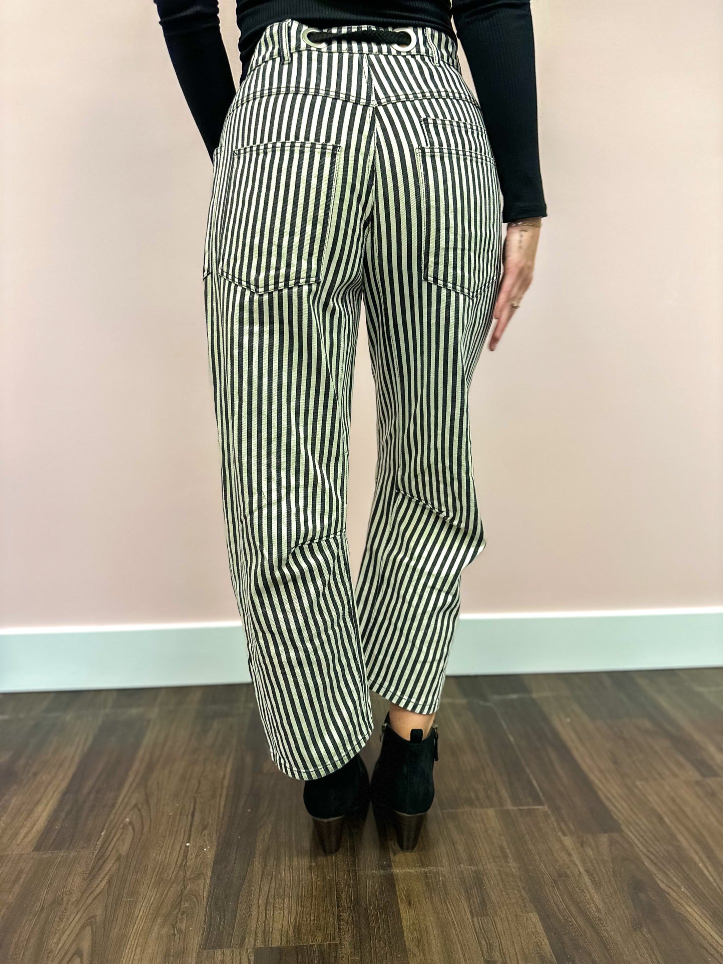 Sutton Striped Twill Barrel Pants