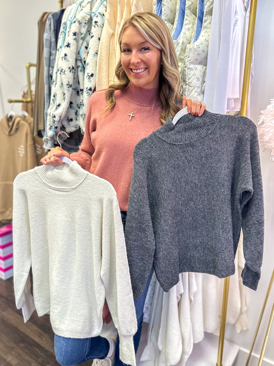 Monroe Mock Neck Sweater