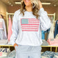 Floral Freedom Crewneck - Heather Grey