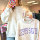 Cross / Jesus Saves Reversible Mock Neck Sweatshirt