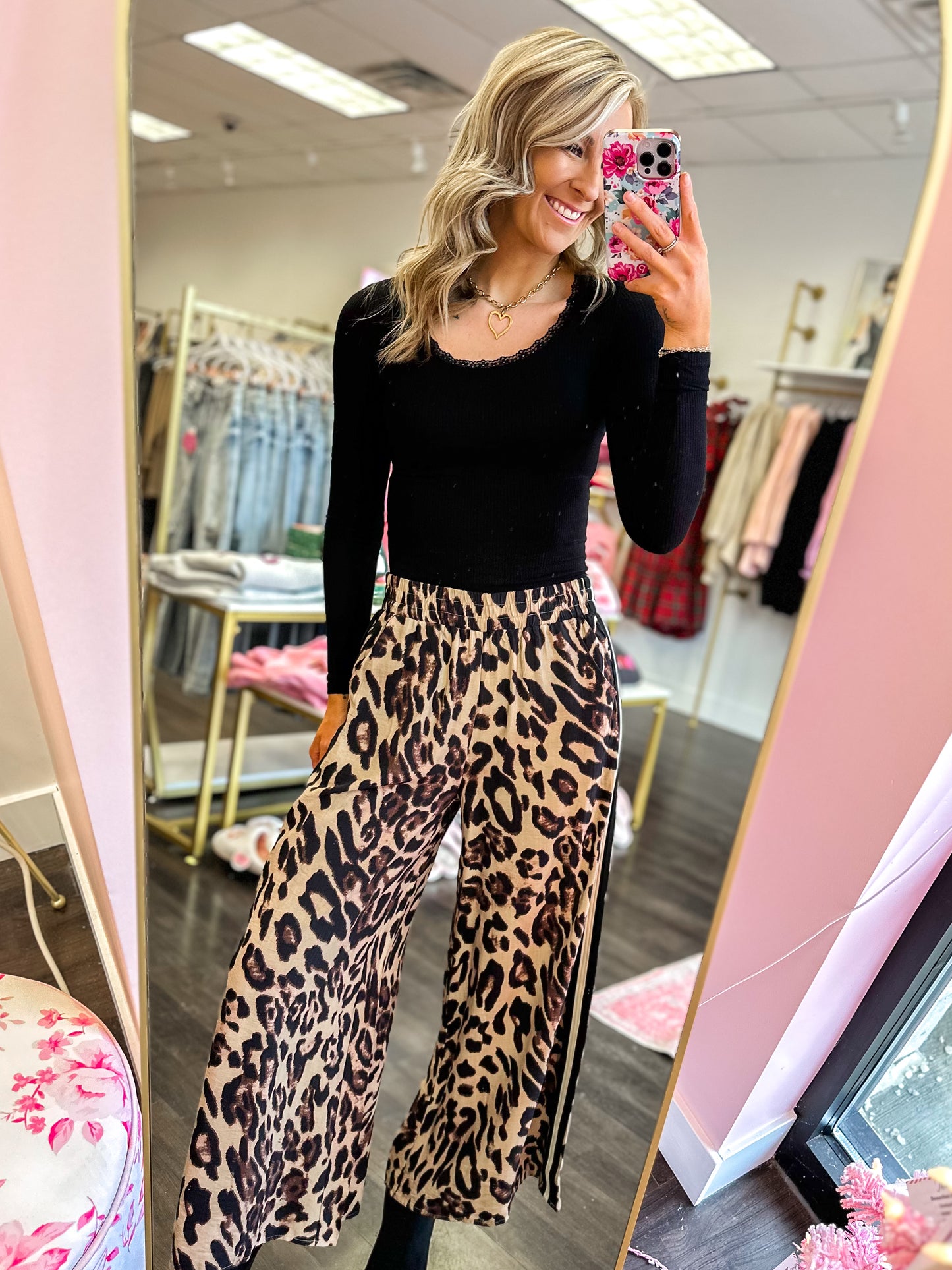 Leopard Luxe Wide Leg Pants