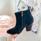 CORKY'S: High Standards Black Faux Suede Booties
