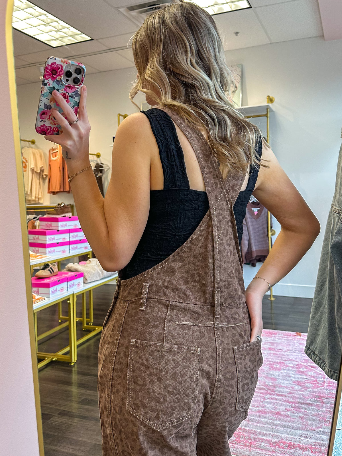 Valerie Vintage Leopard Overalls