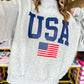 Vintage USA / America Reversible Mock Neck Sweatshirt