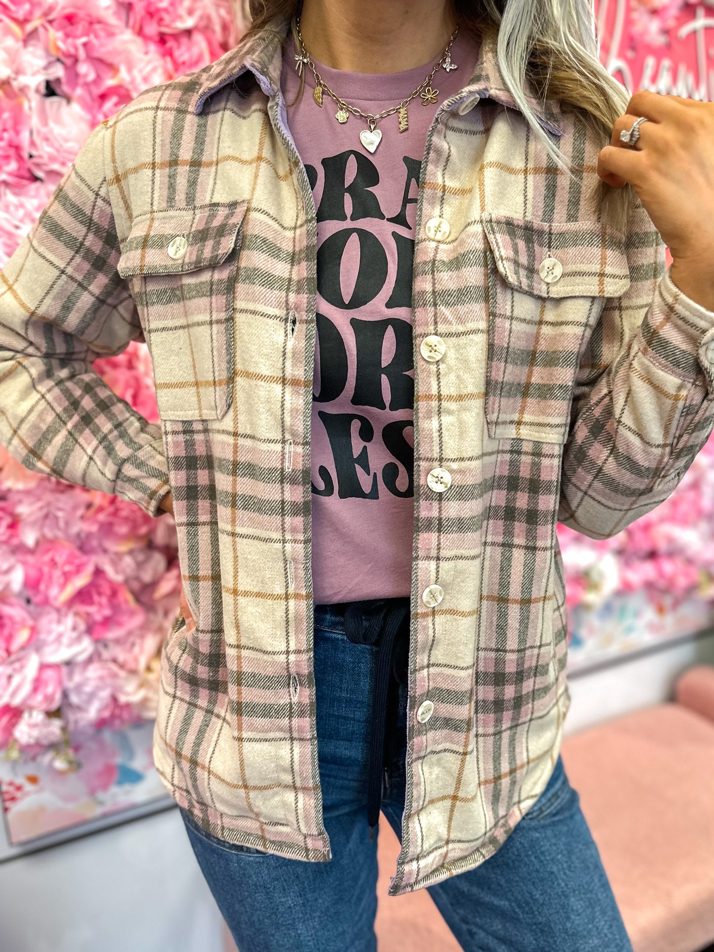 Finley Flannel Fleece Lined Shacket