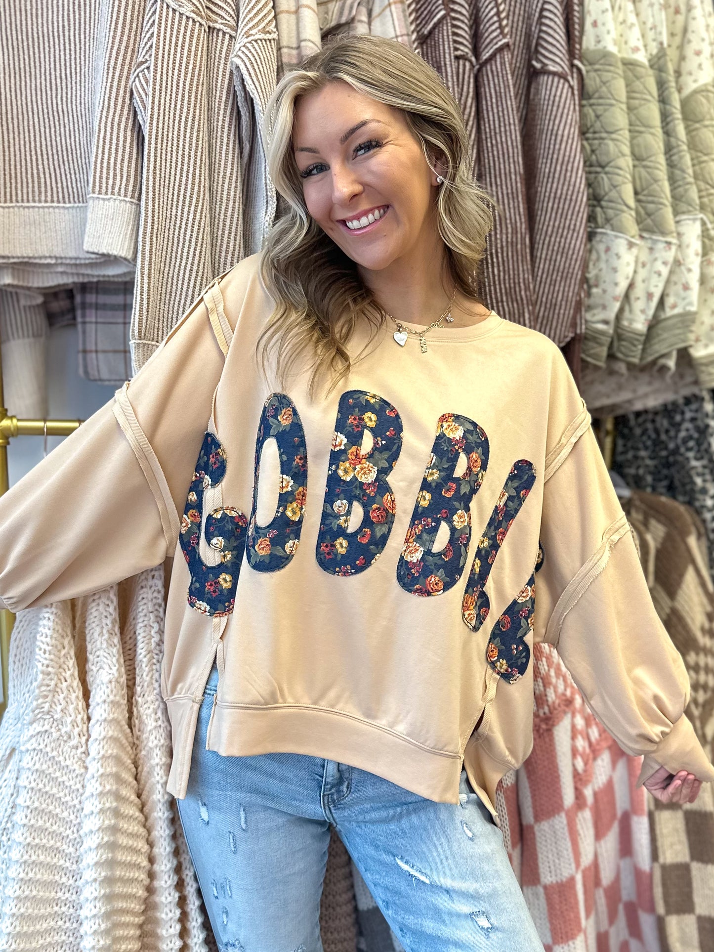 Gobble Floral Patch Oversized Top