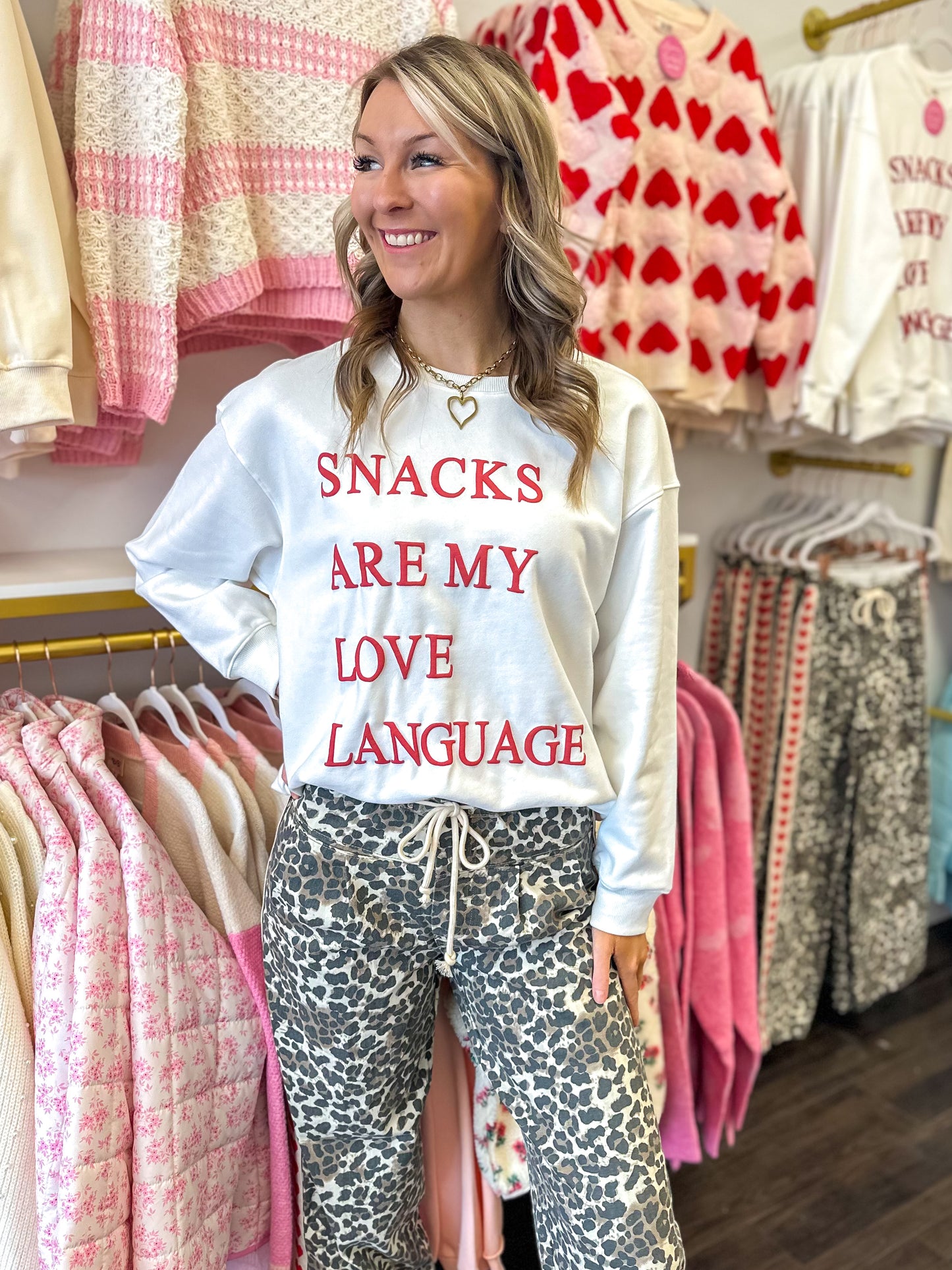 Snacks Are My Love Language Pullover
