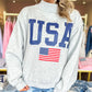Vintage USA / America Reversible Mock Neck Sweatshirt