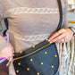 Chic Gold Studded Westlyn Bum Bag - Black