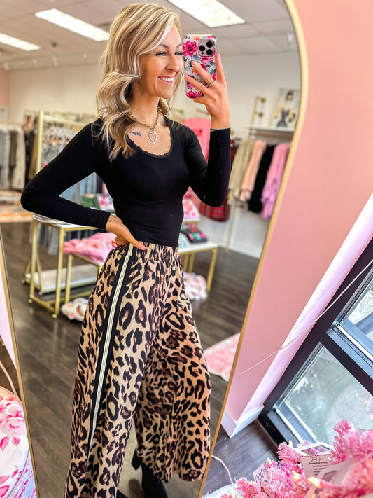 Leopard Luxe Wide Leg Pants