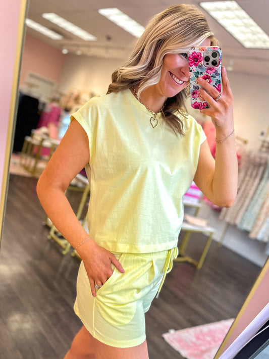 Lemon Drop Short Set
