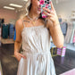Lace Luxe Barrel Jumpsuit - Soft Beige