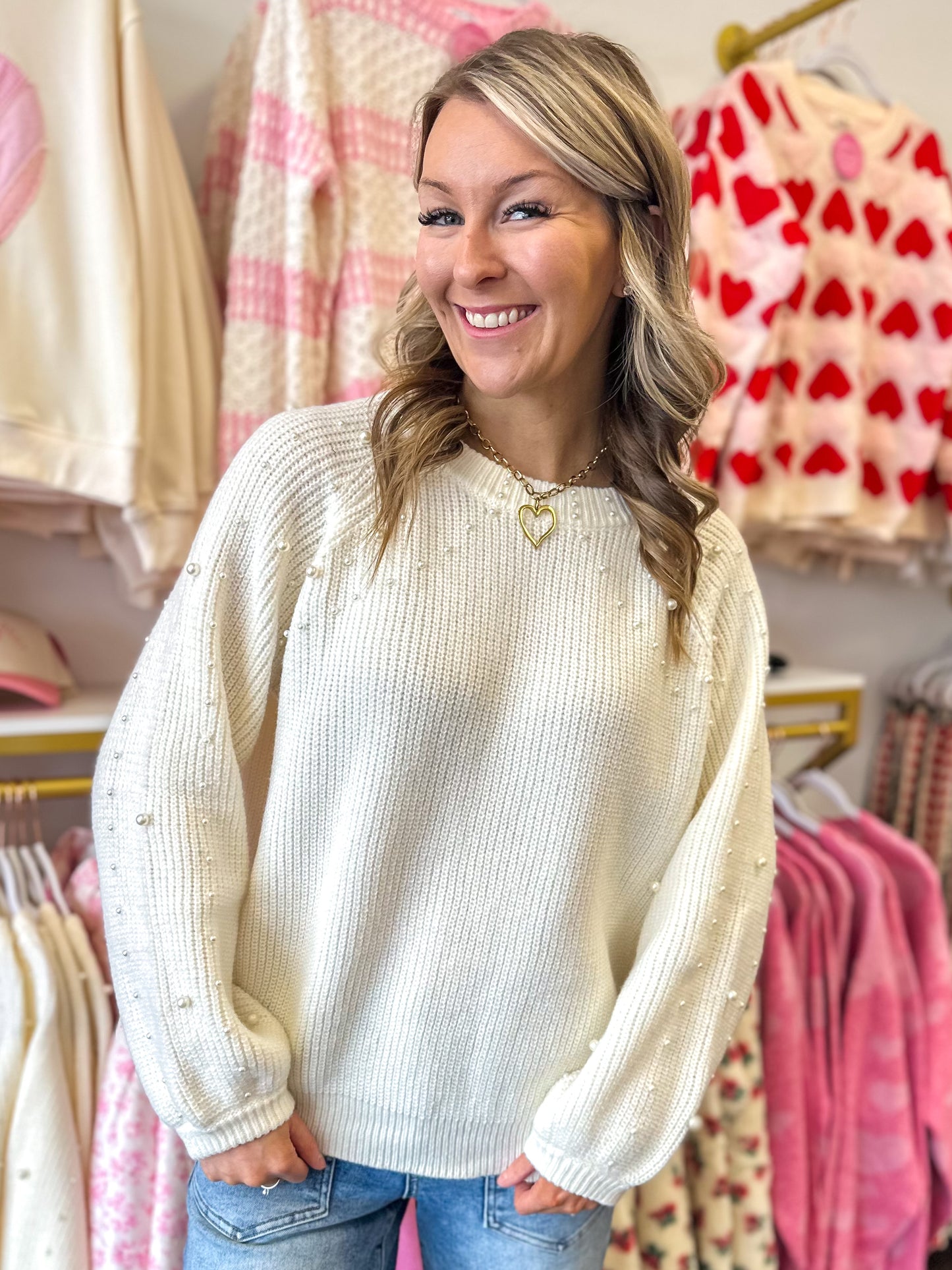 Pearl Darling Knit Sweater