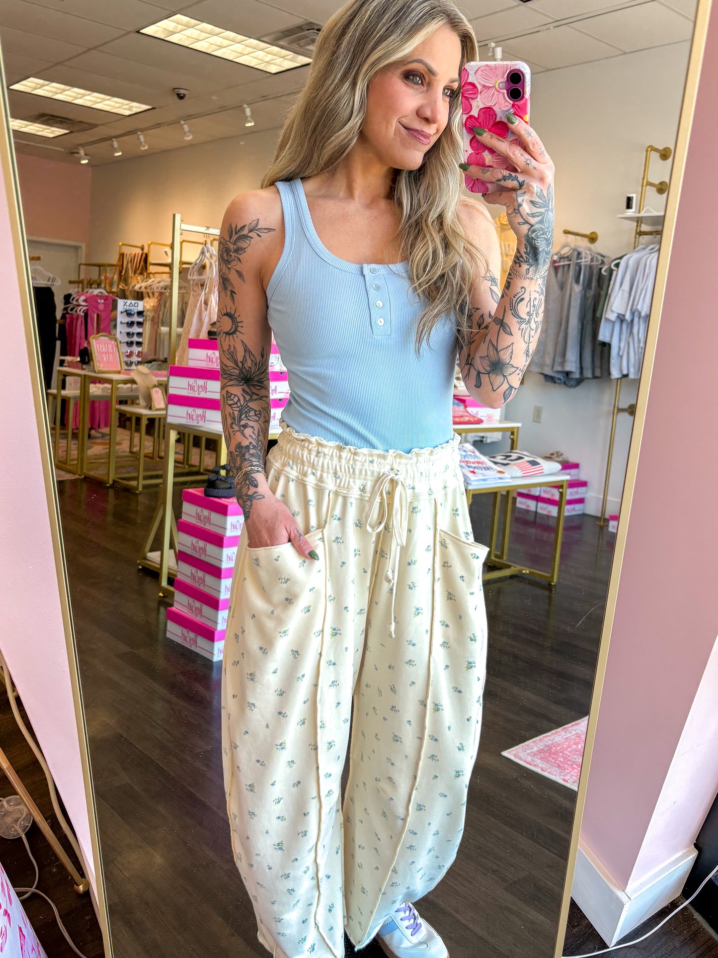 Wildflower Weekend Barrel Pants - Butter Yellow