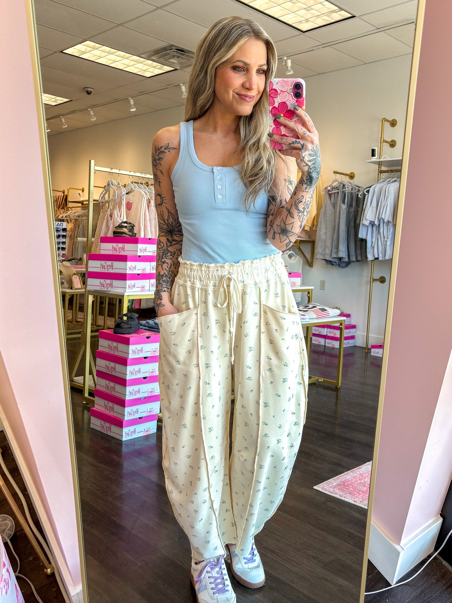 Wildflower Weekend Barrel Pants - Butter Yellow
