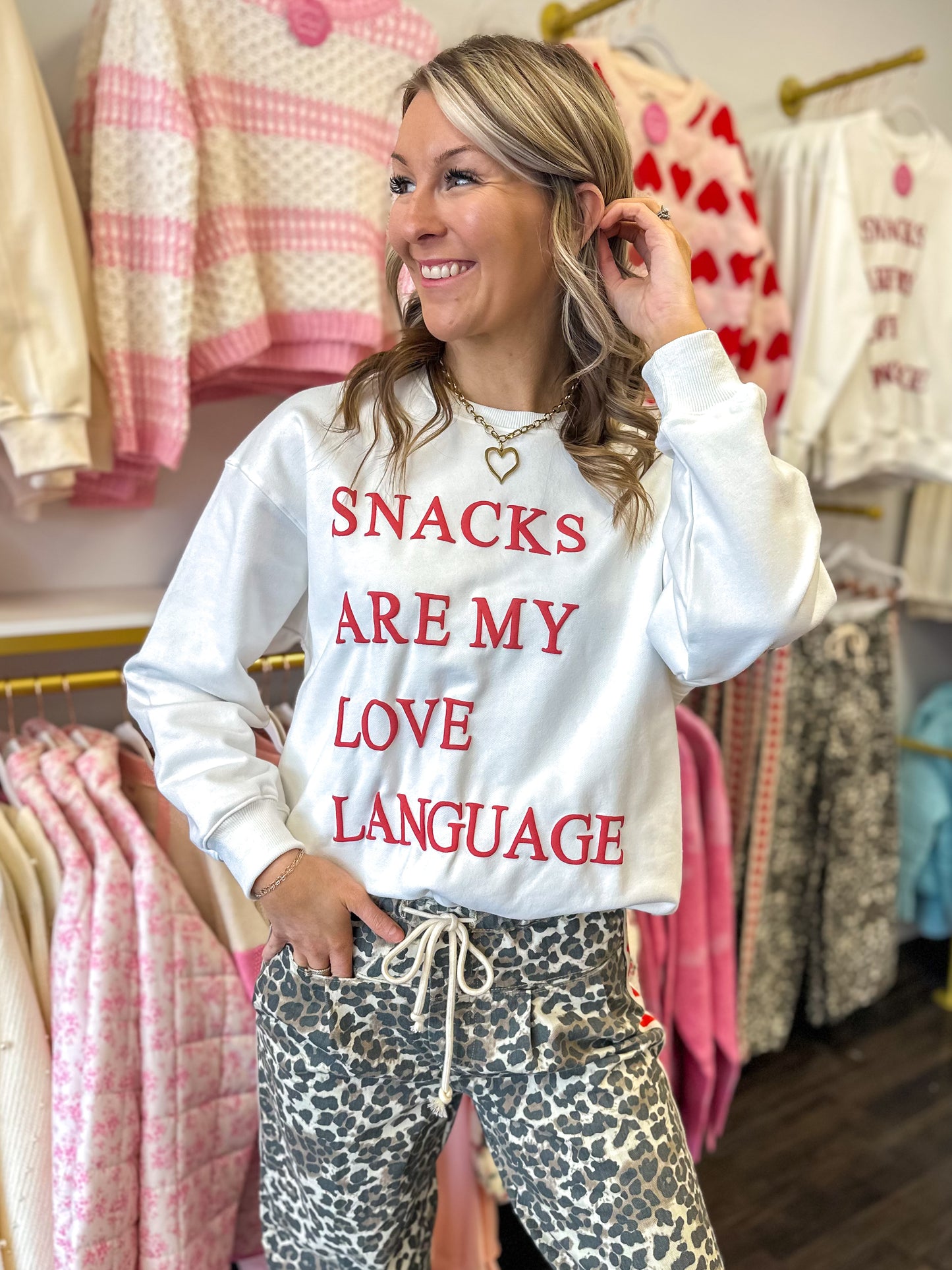 Snacks Are My Love Language Pullover