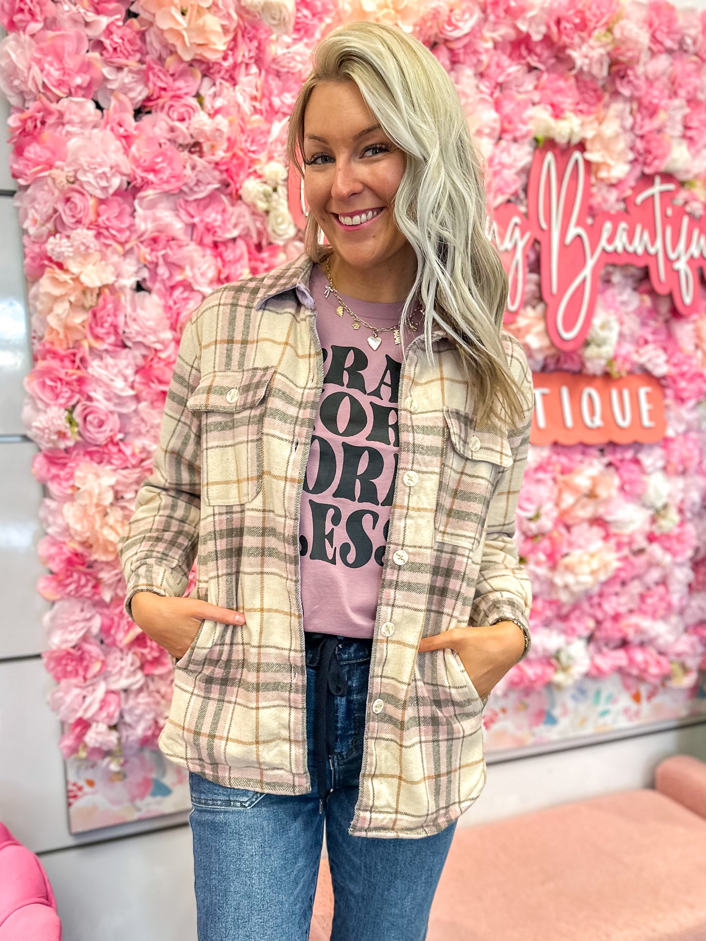 Finley Flannel Fleece Lined Shacket