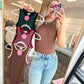 Raegan Round Neck Color Block Bodysuit