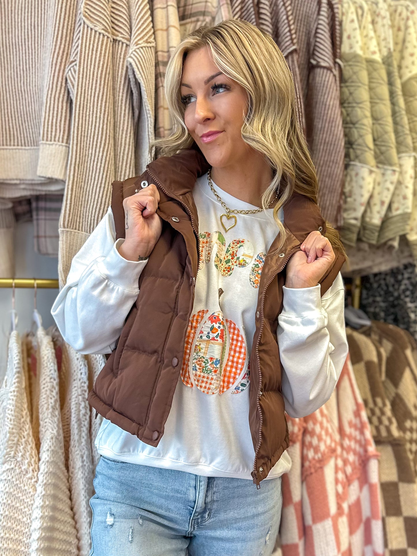 Mallory Mock Neck Puffer Vest