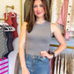 Renee Round Neck Bodysuit - Grey