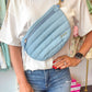 Jolie Puffer Belt Bag - Denim