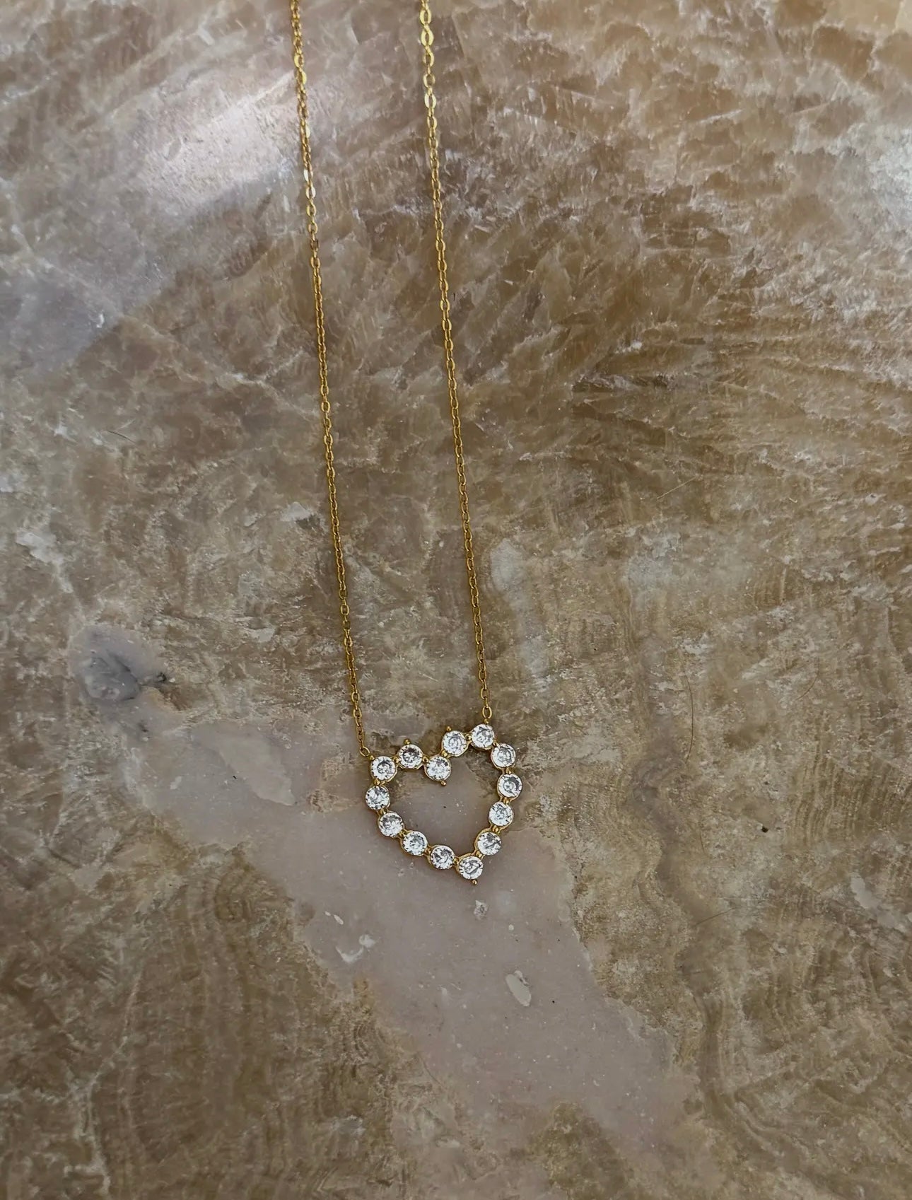 Diamond Heart Necklace | CHANSUTTPEARLS