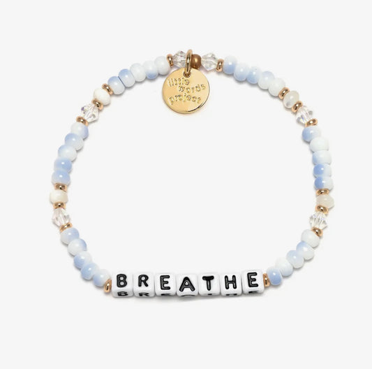 Breathe Bracelet - Cotton Clouds | Little Words Project