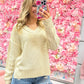 Cozy Days Oversized Chunky Knit V-Neck Sweater - Cream