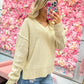 Cozy Days Oversized Chunky Knit V-Neck Sweater - Cream