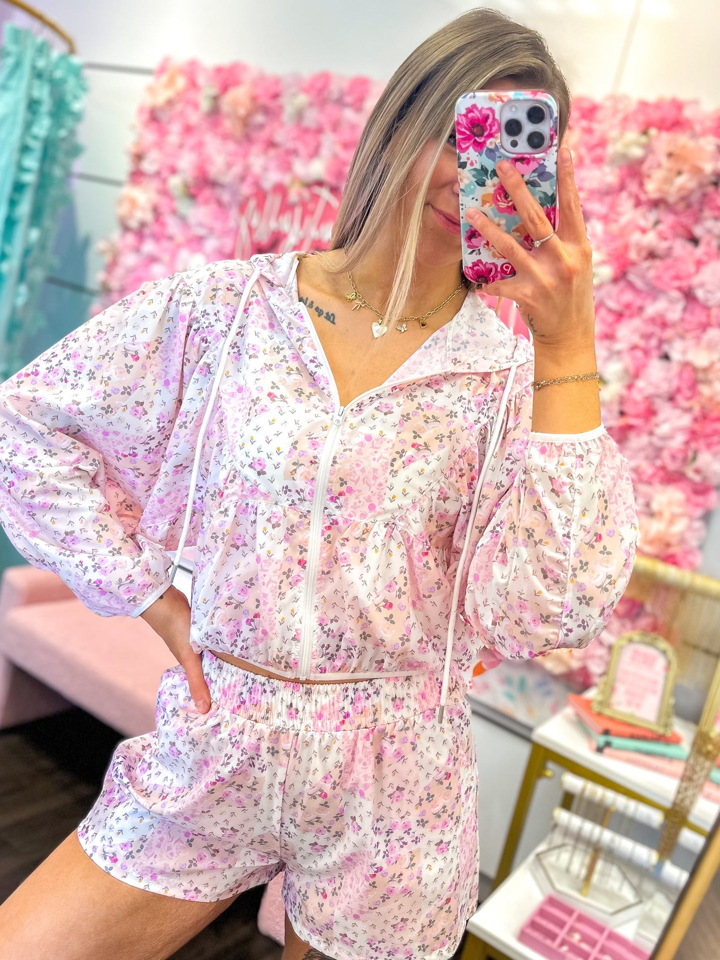 Patchwork Posies Windbreaker