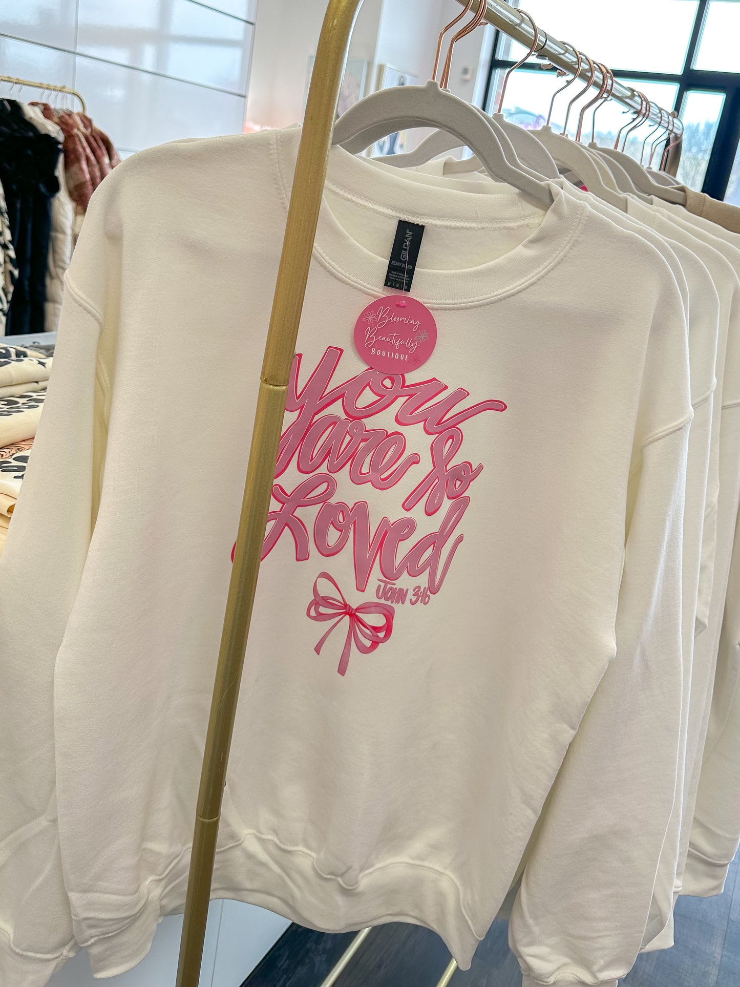 You Are So Loved Bow Crewneck