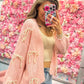 Rosie Ribbon Charm Knit Cardigan - Pink