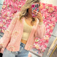 Rosie Ribbon Charm Knit Cardigan - Pink