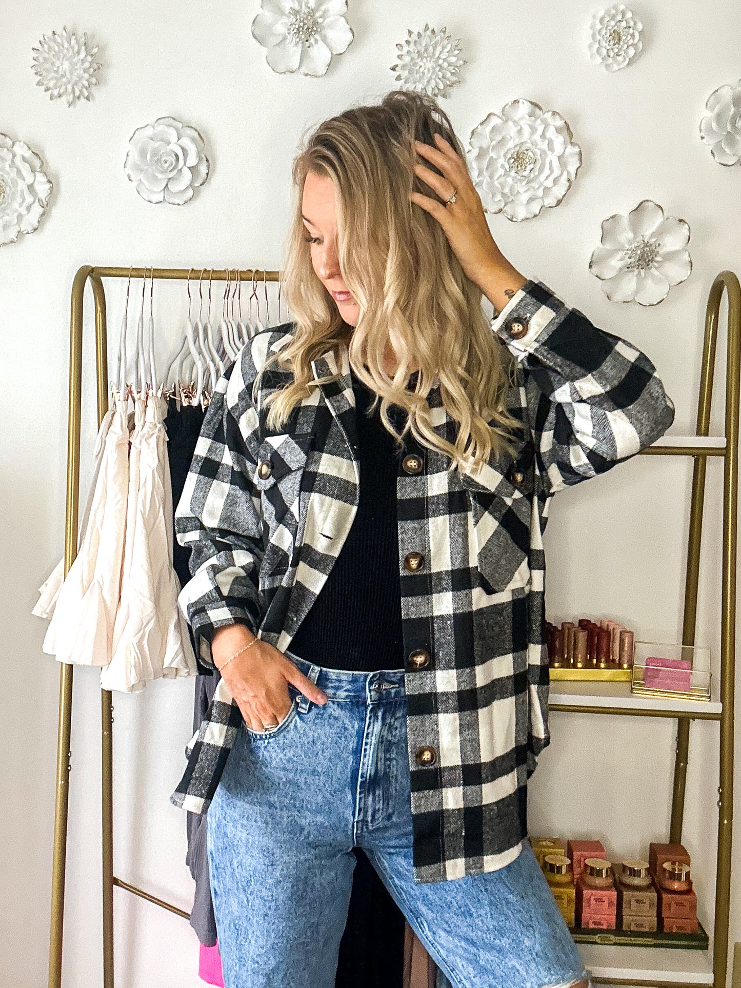 Piper Plaid Button Down Flannel Shacket