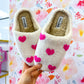 Pink Hearts Slippers