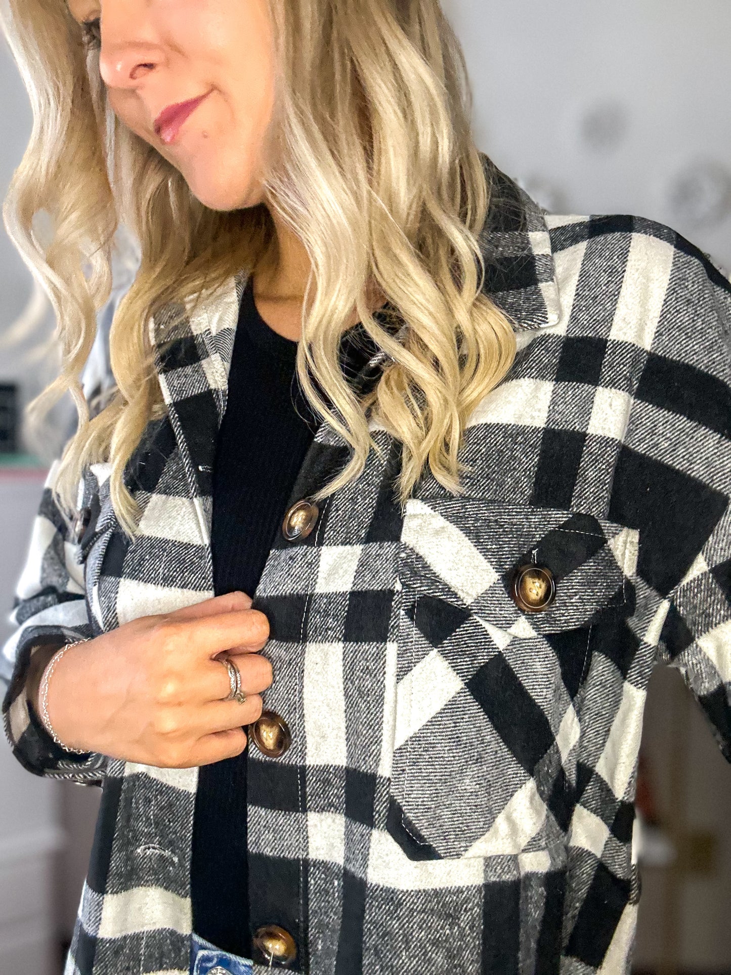 Piper Plaid Button Down Flannel Shacket