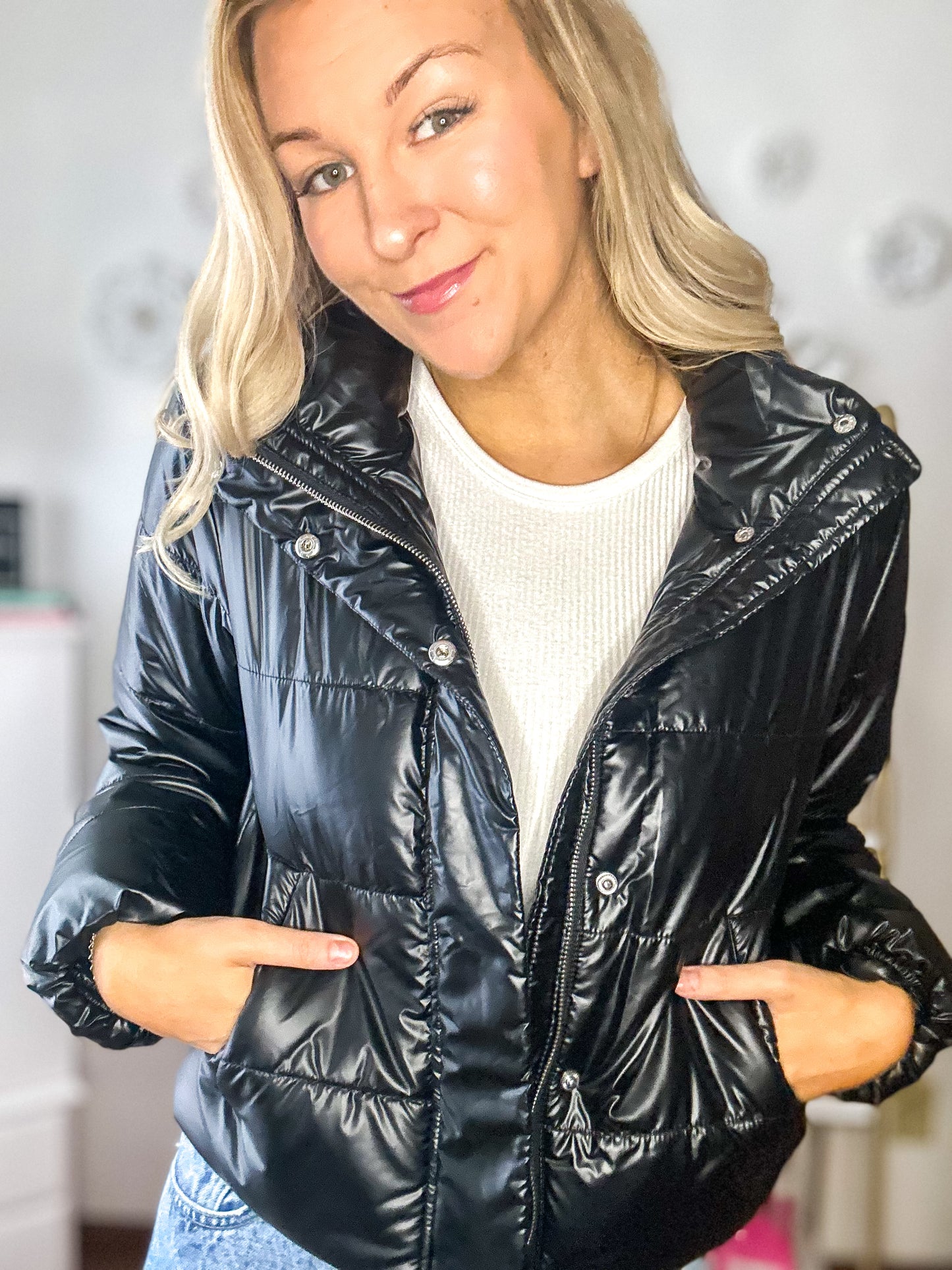 Blakeley Black Puff Crop Jacket