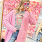 Clementine Chunky Waffle Knit Cardigan - Candy Pink