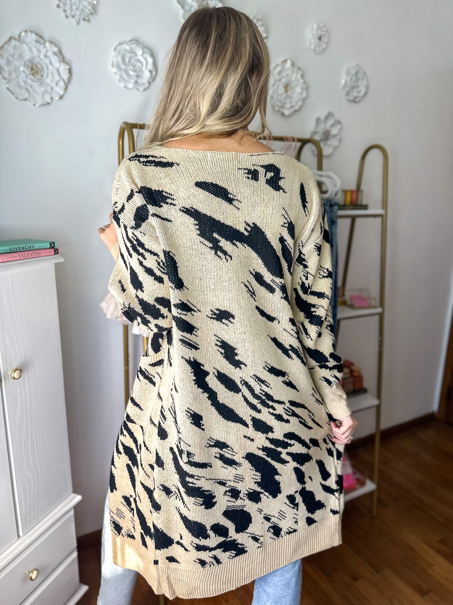 Harper Heavyweight Animal Print Cardigan