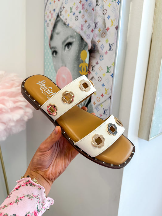 CORKY'S: Low Tide White Sandals
