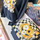 Floral Checkered Pumpkin Crewneck